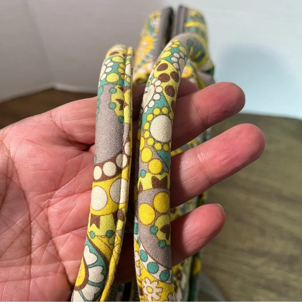 Vera Bradley Green Yellow Teal Gray Brown Paisley Labtop Bag